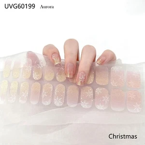 Semi Cured Gel Nail Wrap Stickers UV LED Gel Nail Sticker (PACK OF 22) GENUINE - Picture 1 of 4