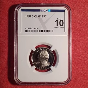 USA 1992-S Quarter 25c Coin - NGC X 10 PR70 - Picture 1 of 2