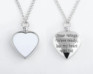 Nuevo collar recuerdo urna en blanco sublimación con inserto - Imagen 1 de 2