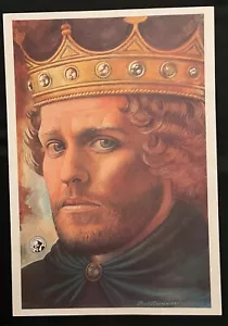 Litografía Paul Davis RICHARD II 1987 Push Pin Studio Joe Papp Nueva York Teatro Público - Imagen 1 de 1