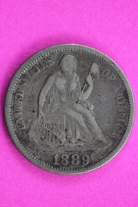 1889 P Seated Liberty Dime Exact Silver Coin In Pics Scarce Semi Key Date 220 - Picture 1 of 3