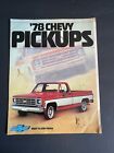 Original 1978 78 Chevrolet Pickup Truck Sales Brochure Chevy Fleetside Stepside