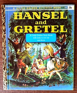 HANSEL AND GRETEL ~ UNCUT w/ PAPER DOLLS ~ Little Golden Activity Book A41 - Picture 1 of 9
