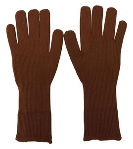 Dolce & Gabbana Brown Cashmere Knitted Hands Mitten Mens Men's Gloves Authentic - Picture 1 of 6