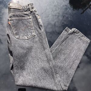 Levi 615 Jeans Orange Tab Waist 29in Leg 28in Charcoal Grey
