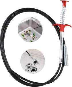 Drain Snake Hair Drain Clog Remover Tool, Sink Cleaner for Toilet Sewer Shower K - Picture 1 of 7
