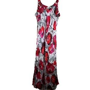 Libra Vintage Y2k Womens Dress Maxi Length Silk Velvet Burnout Overlay Size 16 - Picture 1 of 18