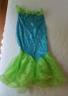 Wishworks Mermaid Tail Aqua/green Sequin Size 6/8 Girl's Dress Up Halloween 