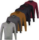 Mens Quality V Neck Long Sleeve Jumper Knitted Winter Top M-XXL 