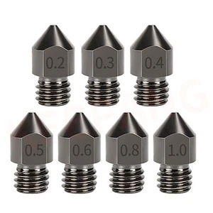 1 piece 0.2mm 0.4MM 0.5mm 0.6mm 0.8mm 1mm MK8 3D Printer Brass Nozzle Extruder - Afbeelding 1 van 7
