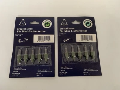 Ersatzbirnen für Mini Lichterkette(für 20 Brennstellen)12Volt,1Watt,Set 2 pack - Bild 1 von 2