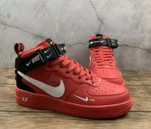 Nike Air Force 1 Mid LV8 Utility 'University Red' - Picture 1 of 8