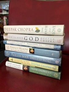 Deepak Chopra 7 Books Lot Bundle Spiritualism Healing God Health Live Longer - Picture 1 of 4