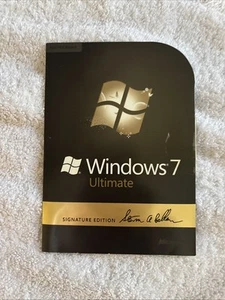 RARE SIGNED Microsoft Windows 7 Ultimate SIGNATURE EDITION 64 Bit —32 Bit DVDs - Picture 1 of 5