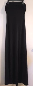 Vestido Lauren Ralph Lauren Negro Largo Completo Clásico Volantes Sin Tirantes Talla 6 - Imagen 1 de 8