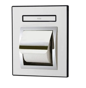 KAISERAUM Recessed Toilet Paper Holder with Pop-Out Shelf, Tissue Paper Roll ... - Picture 1 of 8