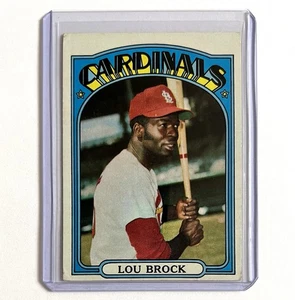 Lou Brock 1972 Topps #200 Vintage Baseball Trading Card St. Louis Cardinals MLB - Picture 1 of 4