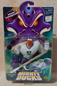 *NEW* 1996 Mighty Ducks BODYCHECK GRIN Action Figure*MOC*16503 Disney Mattel - Picture 1 of 5
