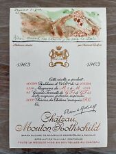 Étiquette Château Mouton Rothschild 1963