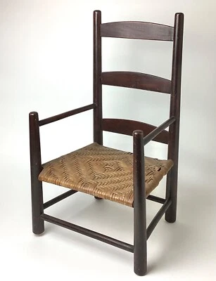 Vintage Child's Shaker Style Chair Wood Ladder Back Childs Chair - Image 1 of 4