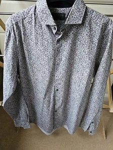 M&S Men's Limited Edition Slim Fit Long Slv Grey Mix Shirt. Size 15" Collar. - Picture 1 of 5
