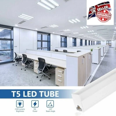 2x T8 60cm 2ft LED Tube Milky White 6500K Fluorescent Replacement Light Bulbs - Image 1 of 4
