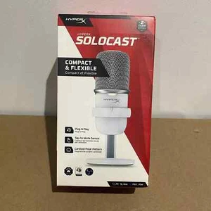 HyperX SoloCast mikrofon USB biały edytor wideo streamery gracze komputer - Zdjęcie 1 z 2