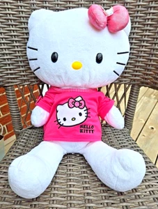 Build-A-Bear White Hello Kitty Pink Bow And Shirt 18” Plush BAB RARE 2010 W - Bild 1 von 15