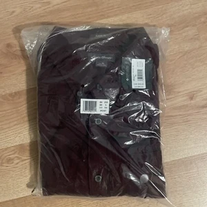 Neu mit Etikett Eddie Bauer Eddie's Favorite klassische Passform Herrenhemd Flanell XL burgunderrot - Bild 1 von 4