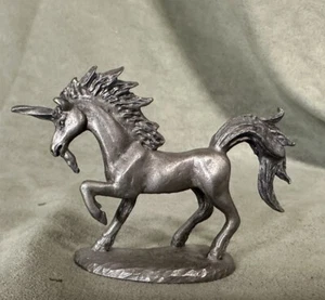 Vintage Spoontiques P526 Pewter Miniature Bearded Unicorn Horse 1981 - Picture 1 of 7