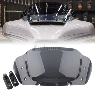 8" Windshield Windscreen Fit for Harley Touring CVO Street Glide 2023 2024 Smoke - Imagen 1 de 4