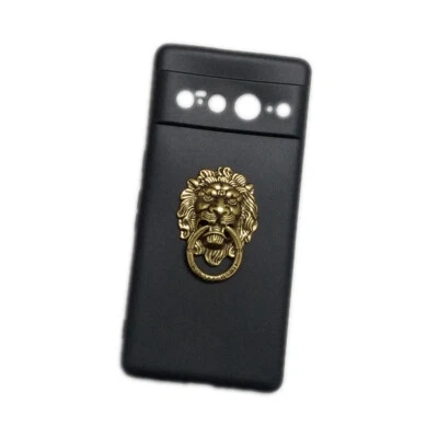 3D Lion Head Finger Ring Stand Holder Soft TPU Cover Case for Google Pixel 7 Pro - Image 1 of 4
