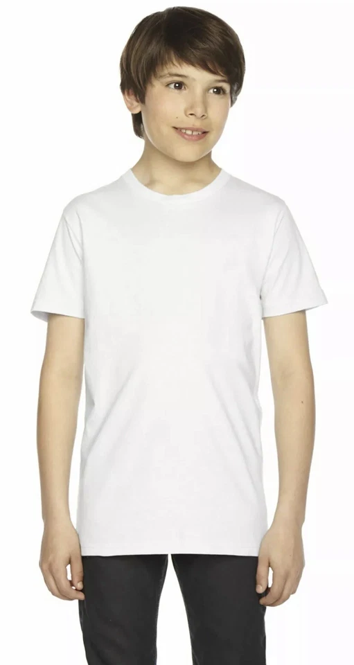 American Apparel Youth Lot Of 12 Jersey Short Sleeves T Shirt 2201W Made In USA - Image 1 of 1