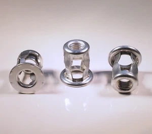 Hohlraumanker 50 Stück M4 Stahl verzinkt Flachkopf Blindnietmuttern Käfigmutter - Bild 1 von 4