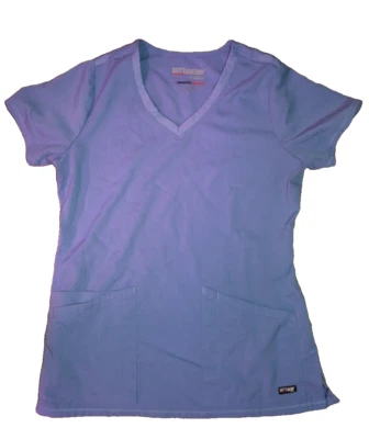 Grey's Anatomy by Barco Women's Periwinkle Scrub Top Size Small Nurse Dental - Image 1 of 4