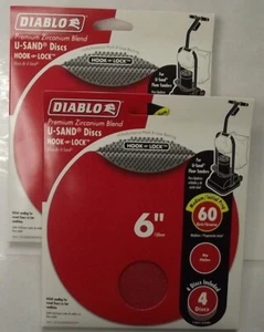 Diablo DCD060060H04W 2-4 Pack's U-Sand Hook & Lock 6" 60 Grit Sanding Discs - Picture 1 of 1