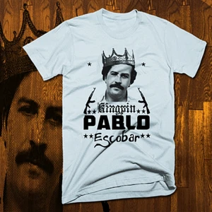 Camiseta Blanca Pablo Escobar Cartel de Medellín Mafia Mafia Calle Hustle - Imagen 1 de 1