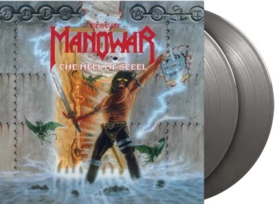 Manowar  Best Of Manowar The Hell Of Steel LP Album vinyl record limited Silver - Image 1 of 4