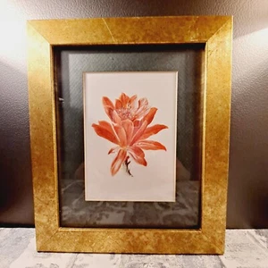   Kunstdruck 10x12 Orangenblüte Gold Metallrahmen Modern Französisch Land - Bild 1 von 7