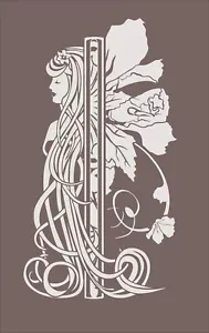 Fensterfolie Sichtschutz Fensterdekor Frau Jugendstil - Bild 1 von 1