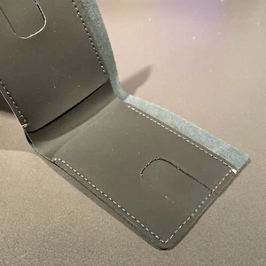 Neue ANSON CALDER Brieftasche Kalbsleder New York Logo matt schwarz - Bild 1 von 9