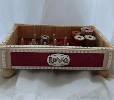 Wood Thread bobbin holder sewing room organizer , custom - Image 1 of 4