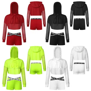 Children Girls Tracksuits Jazz Activewear Long Sleeve Outfits Training Hoodie - Picture 1 of 28