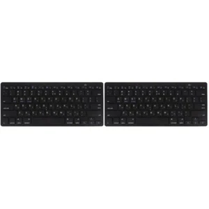 2pcs drahtlose Computertastatur Desktop Tastatur Hebräisch Sprache Stille - Bild 1 von 12