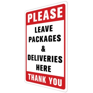 Package Storage Stickers Please Leave Parcels Here Packages Sign - Picture 1 of 12
