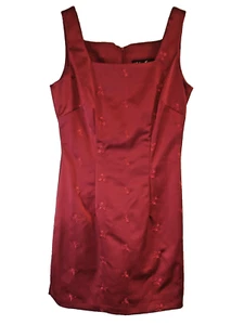 All That Jazz Women's Vintage 1990's Red Sleeveless Dress Size - Size 7/8 Satin - Picture 1 of 11