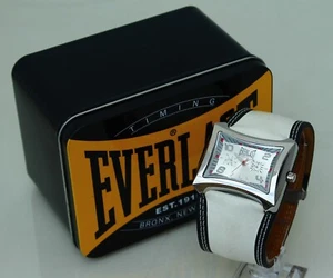 Everlast 490001104 Silver Multi Dial Watch White Leather Strap + Box RRP £99.95 - Picture 1 of 4