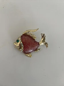 vintage enamel fish brooch - Picture 1 of 2