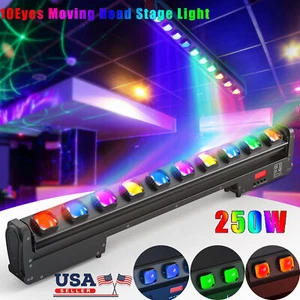 250W 10LED Swing Dot Beam Wall Washer Light DMX RGBW Moving Head Stage Lighting - Picture 1 of 6