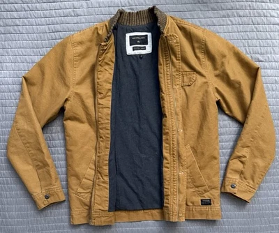 Jaqueta de trabalho Quiksilver Lu Meah - Borracha tamanho médio lona estilo caminhoneiro  - Imagem 1 de 4